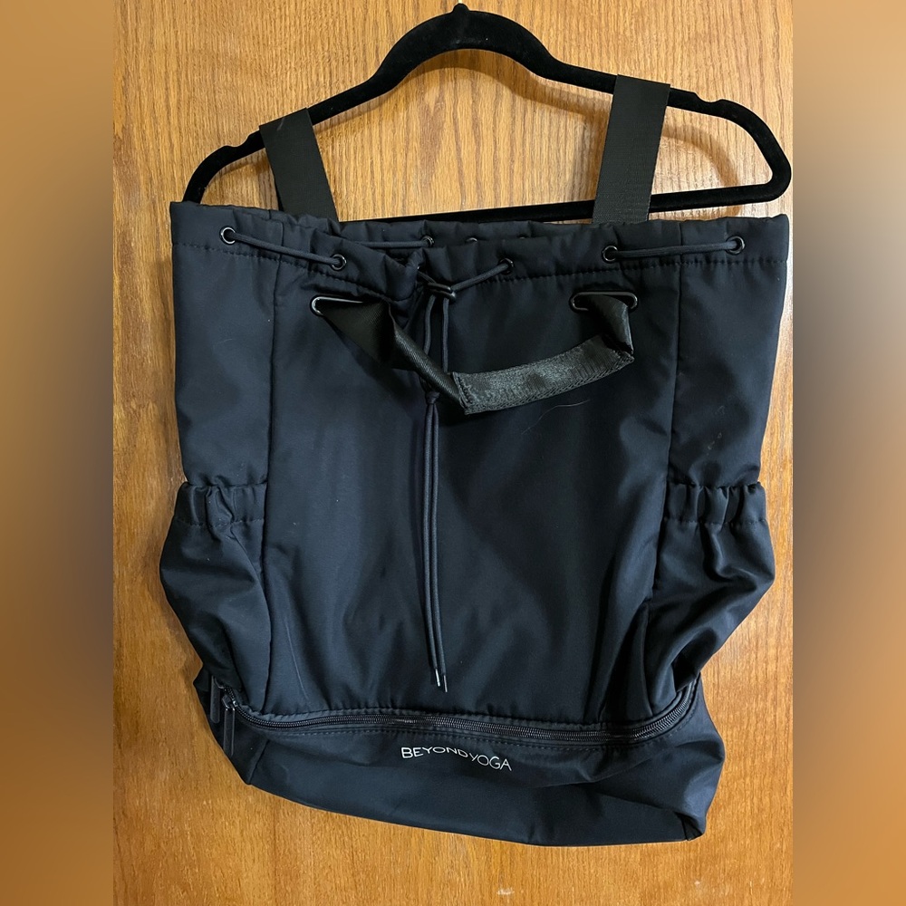 Beyond Yoga Black Convertible Tote Bag
